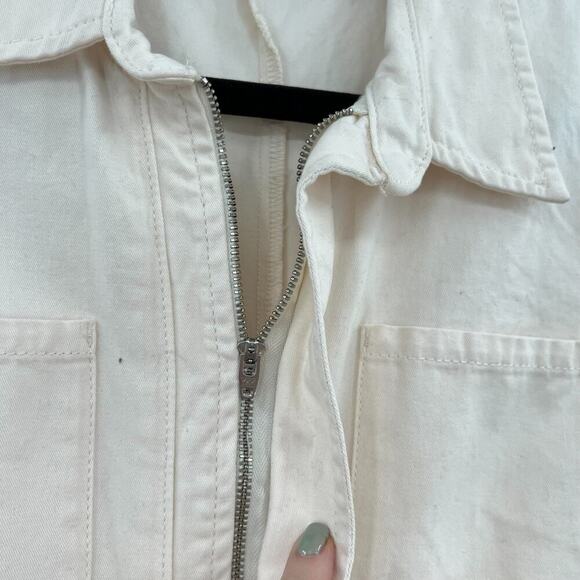 Urban Outfitters BDG Take Flight Jumpsuit Coverall Short Sleeve Cream Size Small - Picture 4 of 10
